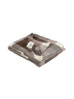 Покривало Lotus Home - Lucca muslin коричневий 240*260 Покривало Lotus Home - Lucca muslin коричневий 240*260
