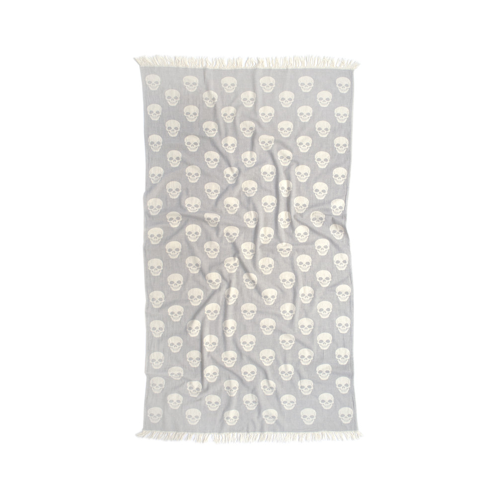 Рушник Lotus Home Pestemal - Skull 90*160 grey сірий Рушник Lotus Home Pestemal - Skull 90*160 grey сірий