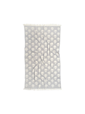 Рушник Lotus Home Pestemal - Skull 90*160 grey сірий Рушник Lotus Home Pestemal - Skull 90*160 grey сірий