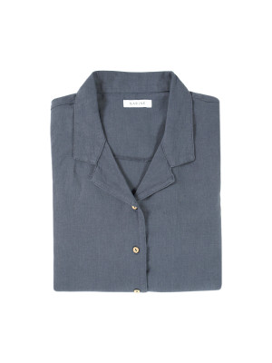 Домашня сорочка Barine - Lino PJ indigo індиго M Домашня сорочка Barine - Lino PJ indigo індиго M