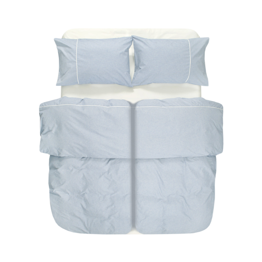 Постільна білизна Lotus Home - Premium Percale Stripe блакитний сімейний Постільна білизна Lotus Home - Premium Percale Stripe блакитний сімейний