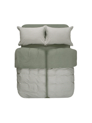 Постільна білизна Lotus Home - Checked Gingham оливковий сімейний Постільна білизна Lotus Home - Checked Gingham оливковий сімейний
