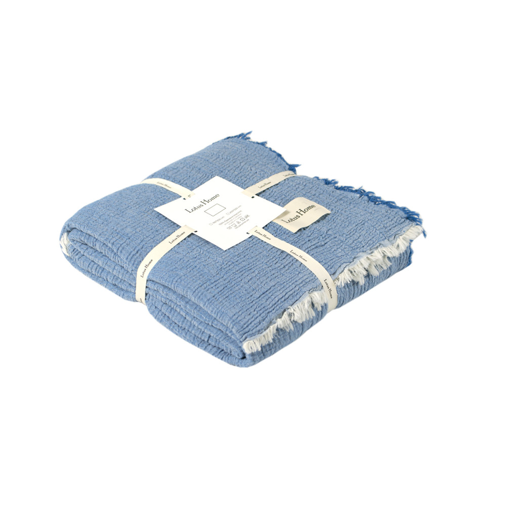 Покривало Lotus Home - Larna muslin blue 160*200 Покривало Lotus Home - Larna muslin blue 160*200