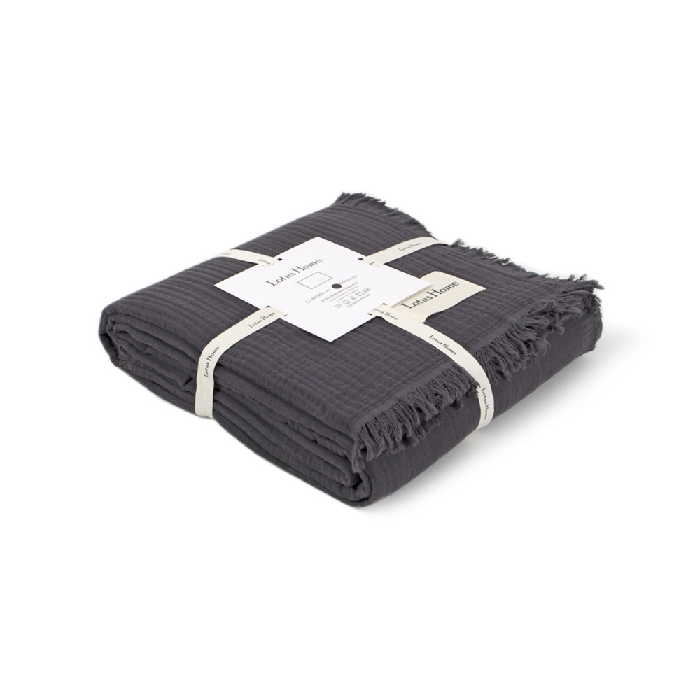 Покривало Lotus Home - Napa muslin anthracite 200*220 Покривало Lotus Home - Napa muslin anthracite 200*220