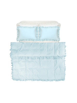 Постільна білизна Lotus Home Washed cotton - Kansas fly plus ментоловий євро Постільна білизна Lotus Home Washed cotton - Kansas fly plus ментоловий євро