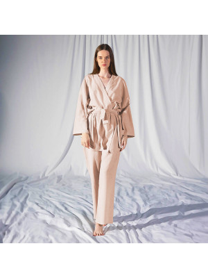 Домашній одяг Penelope - Serli uzun kollu kimono somon лососевий S-M Домашній одяг Penelope - Serli uzun kollu kimono somon лососевий S-M