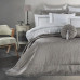Набір постільної білизни з вишивкою та жакардовим покривалом Dantela Vita - Katrina gri сірий євро Набір постільної білизни з вишивкою та жакардовим покривалом Dantela Vita - Katrina gri сірий євро
