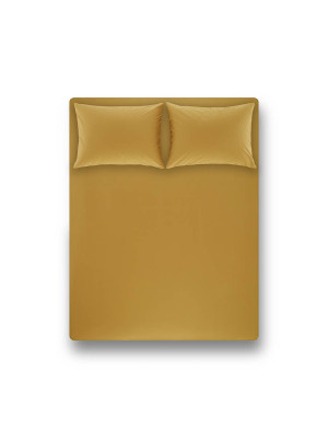 Простирадло на резинці з наволочками Penelope - Laura moss green болотяний 160*200+50*70 (2)