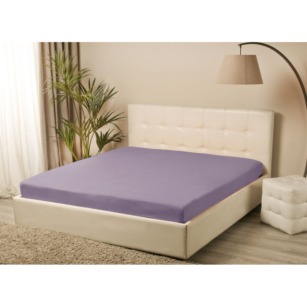 Простирадло трикотажне на резинці Iris Home - Ліловий 160*200+25 Простирадло трикотажне на резинці Iris Home - Ліловий 160*200+25