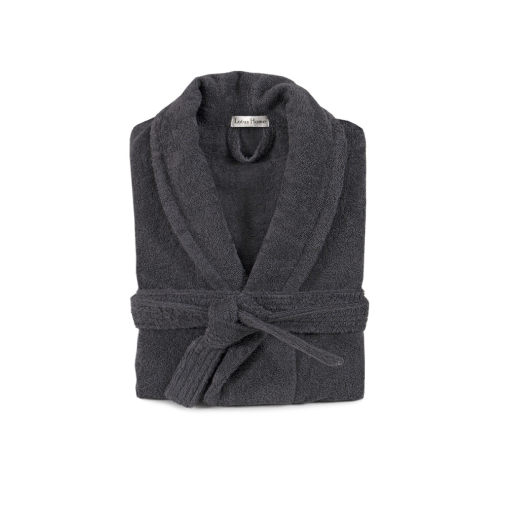 Халат махровий unisex Lotus Home - Basic New Line антрацит 3XL Халат махровий unisex Lotus Home - Basic New Line антрацит 3XL