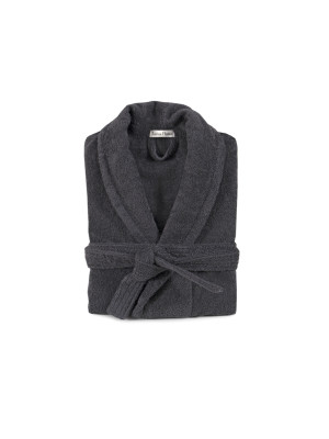 Халат махровий unisex Lotus Home - Basic New Line антрацит 3XL