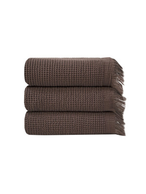 Рушник Lotus Home - Rius dark brown темно-коричневий 50*100