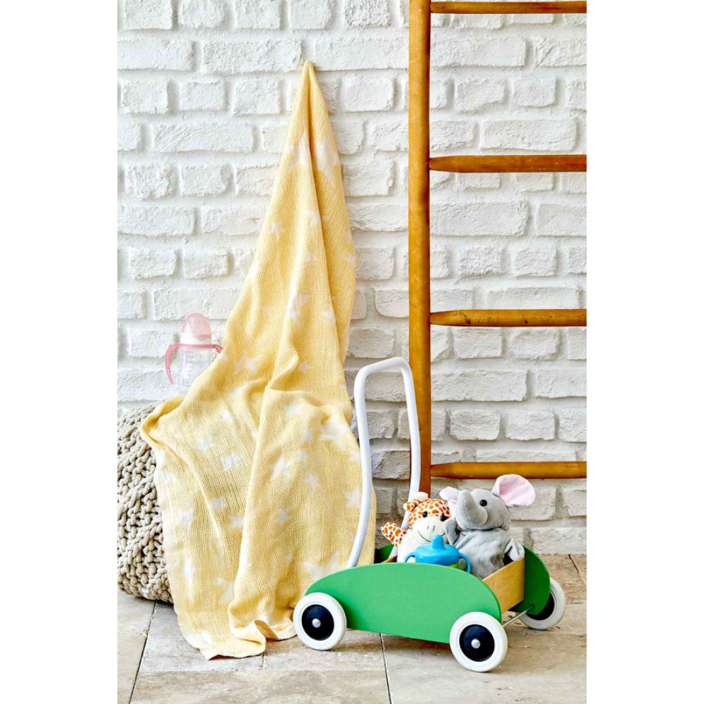 Дитяче покривало піке Karaca Home - Baby star sari жовтий 80*120 Дитяче покривало піке Karaca Home - Baby star sari жовтий 80*120
