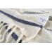 Плед Lotus Home - Benalla natural navy 130*170 Плед Lotus Home - Benalla natural navy 130*170