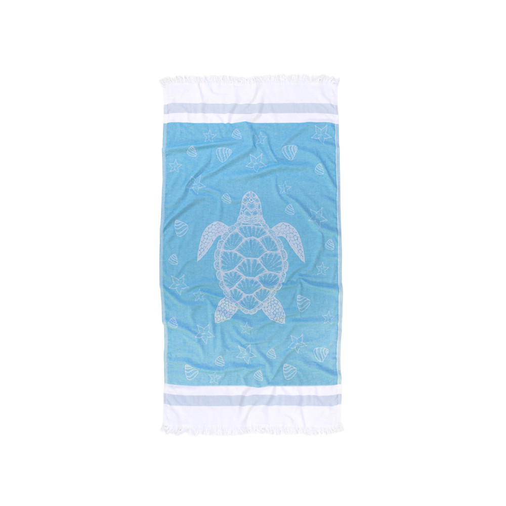 Рушник Barine Pestemal - Turtle 85*165 Mavi блакитний Рушник Barine Pestemal - Turtle 85*165 Mavi блакитний