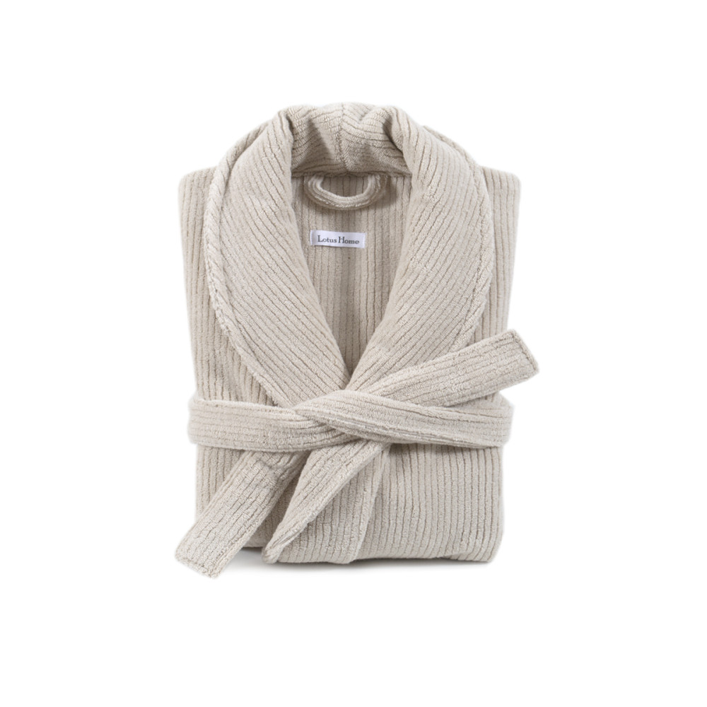 Халат unisex Lotus Home - Bold New Microcotton beige махровий XL Халат unisex Lotus Home - Bold New Microcotton beige махровий XL