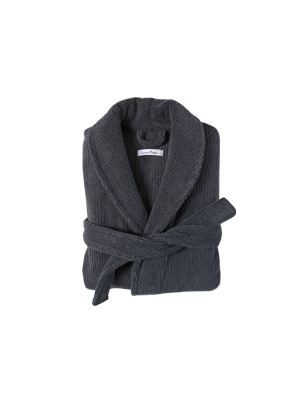 Халат unisex Lotus Home - Bold New Microcotton antrasit махровий 2XL Халат unisex Lotus Home - Bold New Microcotton antrasit махровий 2XL