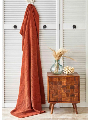 Плед трикотажний Nautica Home - Spello kiremit цегляний 130*170
