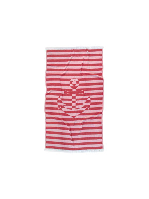Рушник Barine Pestemal - Undercover Anchor 95*175 Red червоний