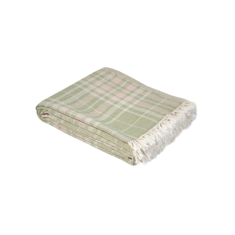 Покривало Lotus Home - Checked Caledonia м'ятний 190*225 Покривало Lotus Home - Checked Caledonia м'ятний 190*225
