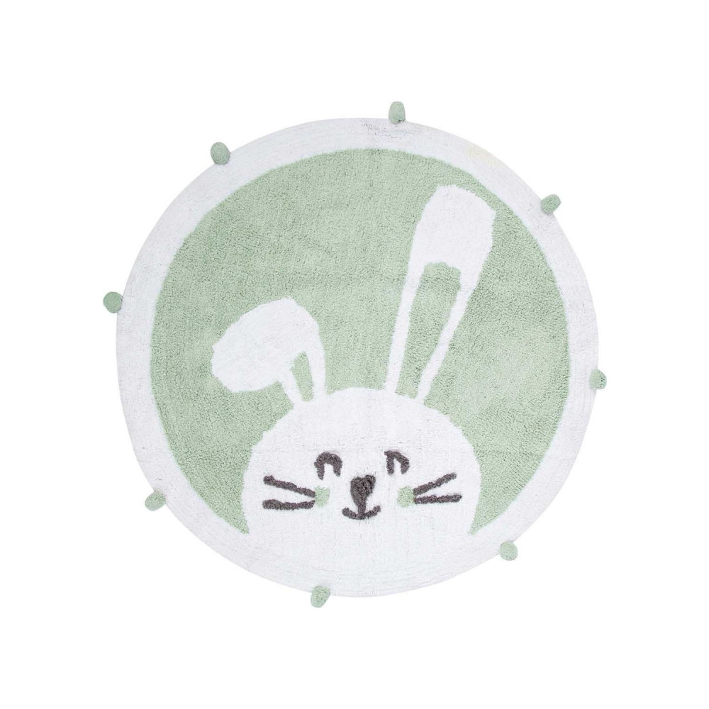 Килимок в дитячу кімнату Irya - Bunny mint ментоловий 110*110 Килимок в дитячу кімнату Irya - Bunny mint ментоловий 110*110