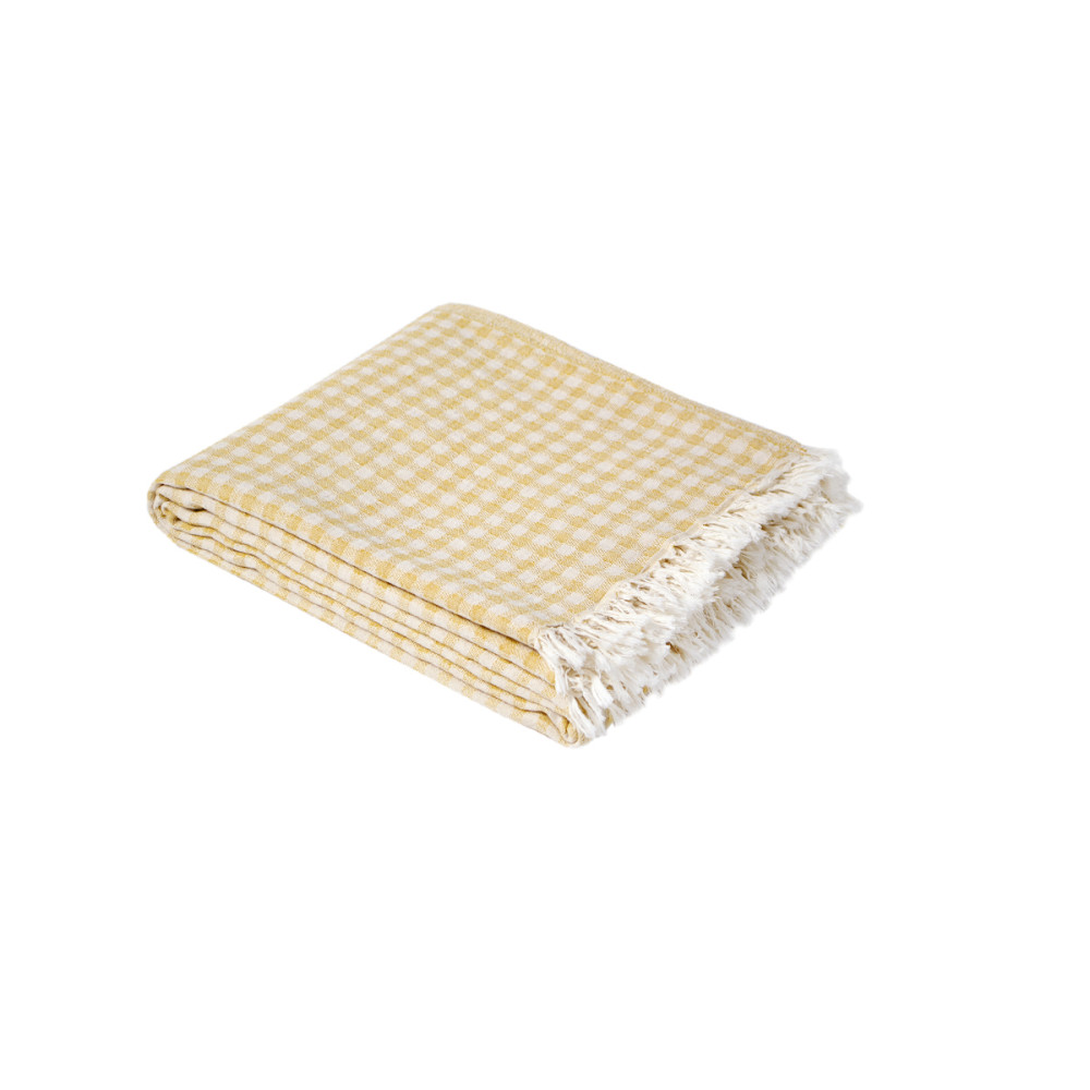 Покривало Lotus Home - Checked Gingham жовтий 190*225 Покривало Lotus Home - Checked Gingham жовтий 190*225