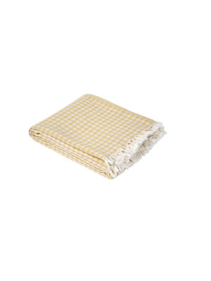 Покривало Lotus Home - Checked Gingham жовтий 190*225 Покривало Lotus Home - Checked Gingham жовтий 190*225