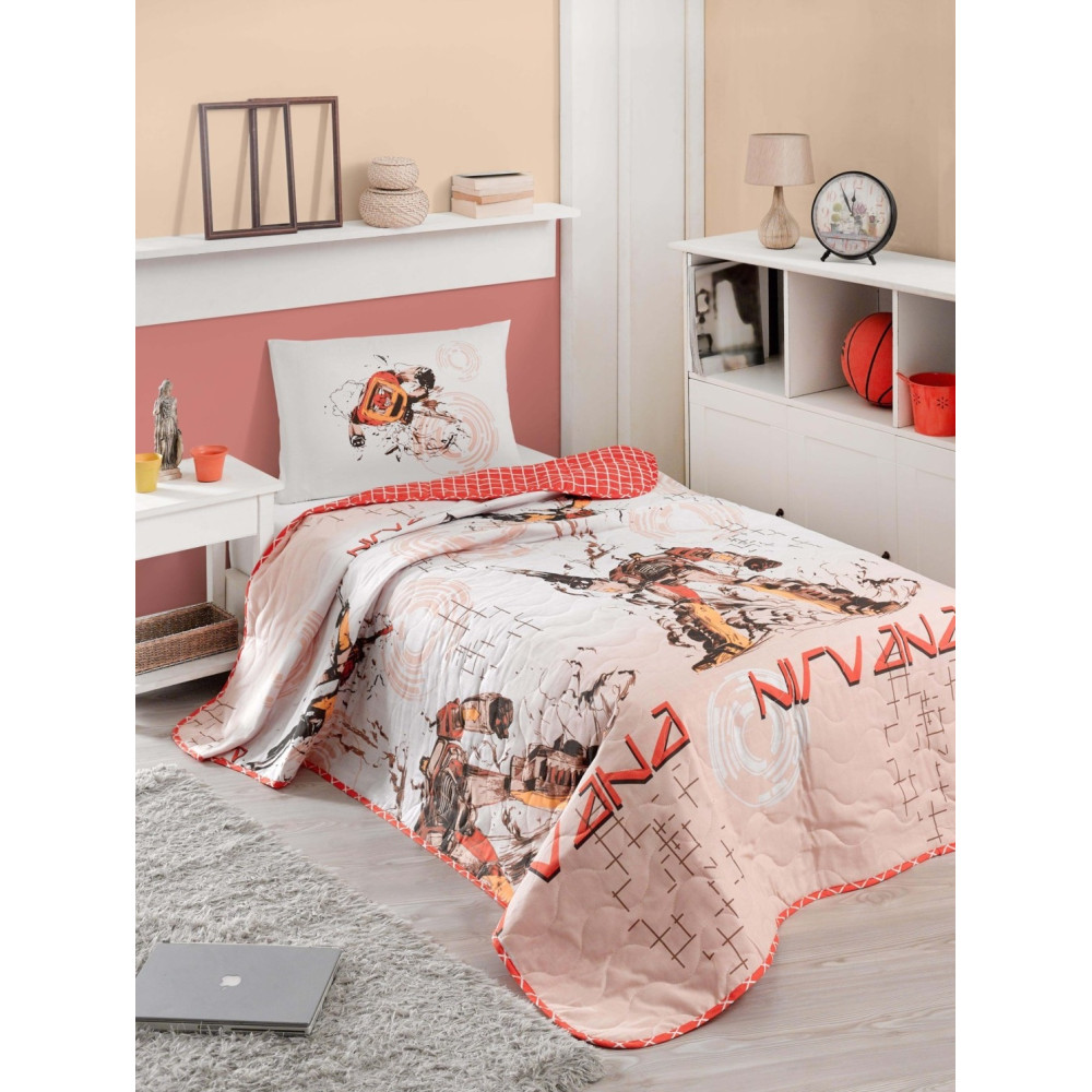 Покривало стьобане з наволочкою Eponj Home - Nirvana червоний 160*220 Покривало стьобане з наволочкою Eponj Home - Nirvana червоний 160*220