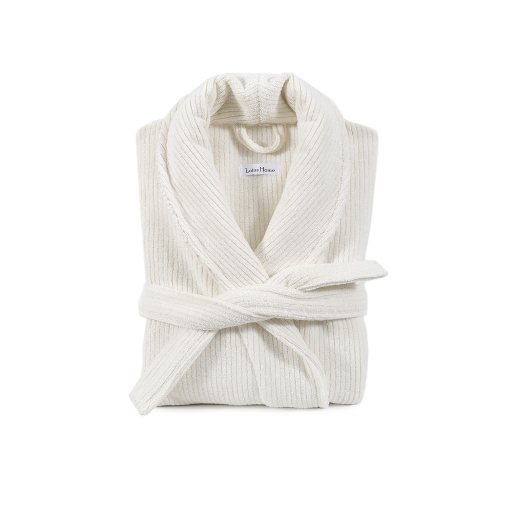 Халат unisex Lotus Home - Bold New Microcotton off white махровий XL Халат unisex Lotus Home - Bold New Microcotton off white махровий XL