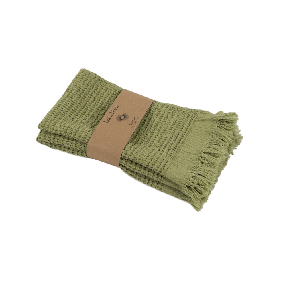 Набір рушників Lotus Home - Rius olive оливковий 30*50 (3 од.) Набір рушників Lotus Home - Rius olive оливковий 30*50 (3 од.)