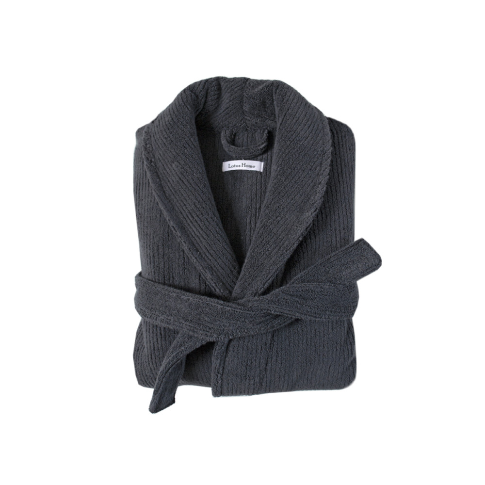 Халат unisex Lotus Home - Bold New Microcotton antrasit махровий L Халат unisex Lotus Home - Bold New Microcotton antrasit махровий L