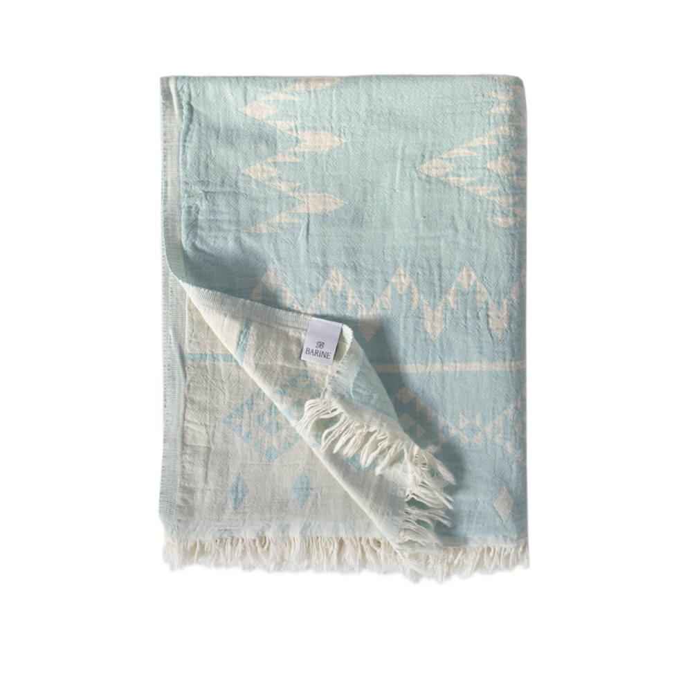 Покривало Barine - Kilim Throw Mint 130*170 ментоловий Покривало Barine - Kilim Throw Mint 130*170 ментоловий