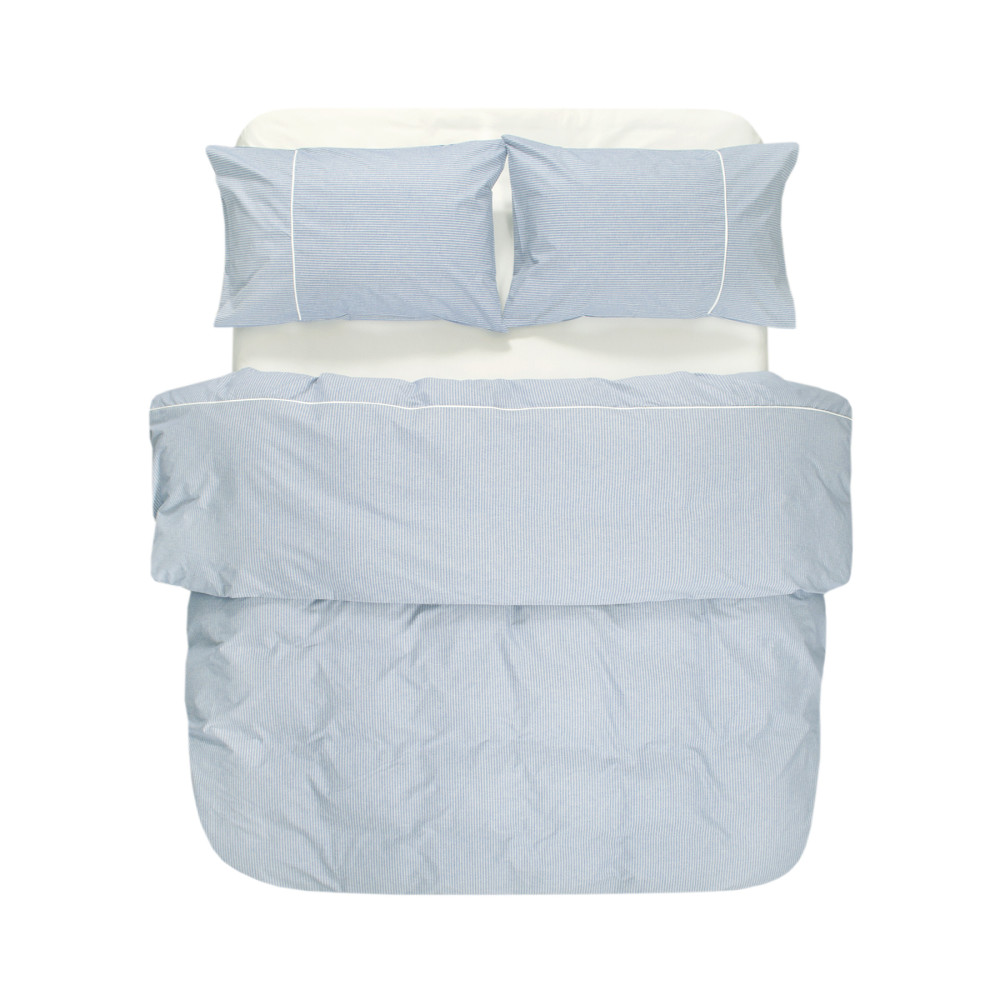 Постільна білизна Lotus Home - Premium Percale Stripe блакитний євро Постільна білизна Lotus Home - Premium Percale Stripe блакитний євро