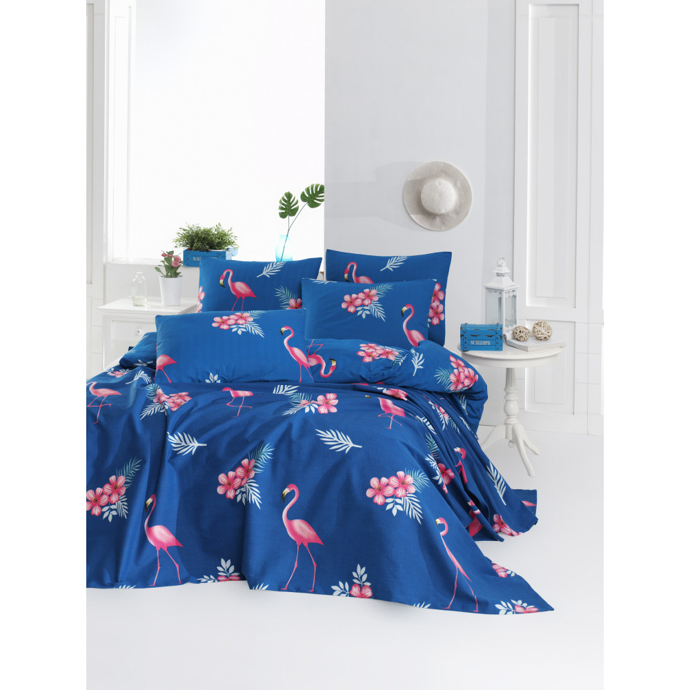 Покривало піке Lotus Home Perfect - Flamingo блакитний 200*235 Покривало піке Lotus Home Perfect - Flamingo блакитний 200*235