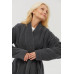 Халат-кімоно unisex Lotus Home - Bold New Microcotton antrasit махровий S/M Халат-кімоно unisex Lotus Home - Bold New Microcotton antrasit махровий S/M