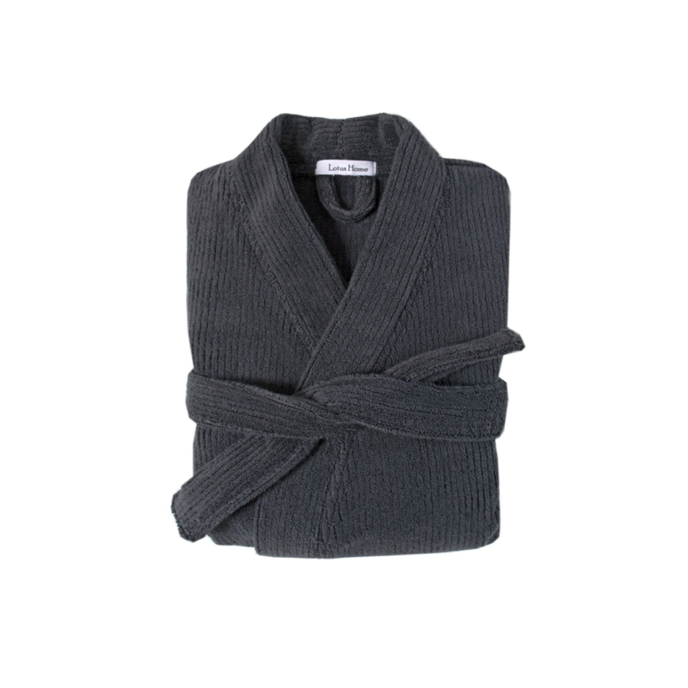 Халат-кімоно unisex Lotus Home - Bold New Microcotton antrasit махровий S/M Халат-кімоно unisex Lotus Home - Bold New Microcotton antrasit махровий S/M