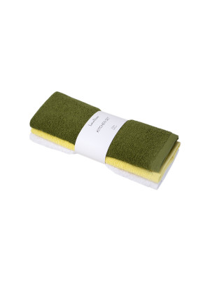 Набір рушників Lotus Home - Basic зелений/жовтий/білий 30*50 (3од.)