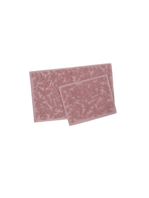 Набір килимків Karaca Home - Kelly Flower murdum сливовий 50*80+50*40