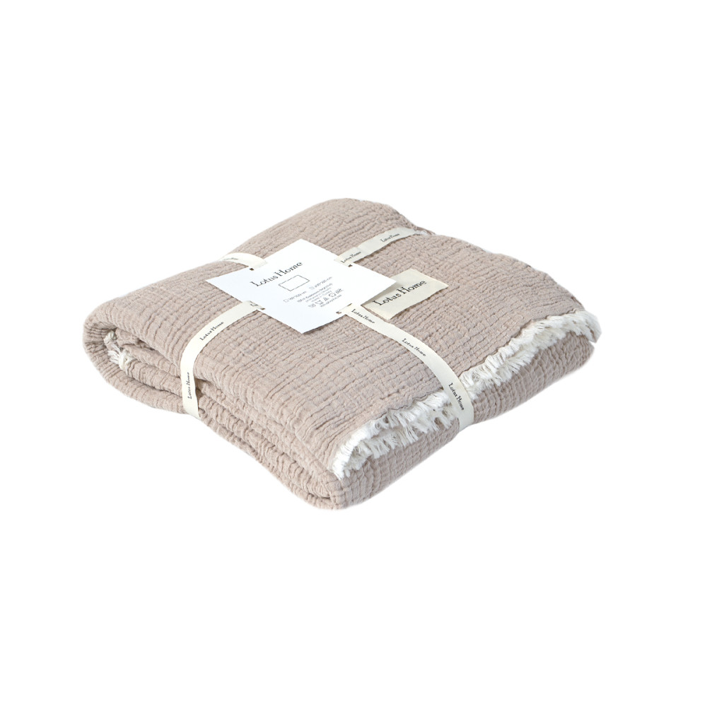 Покривало Lotus Home - Larna muslin beige 160*200 Покривало Lotus Home - Larna muslin beige 160*200