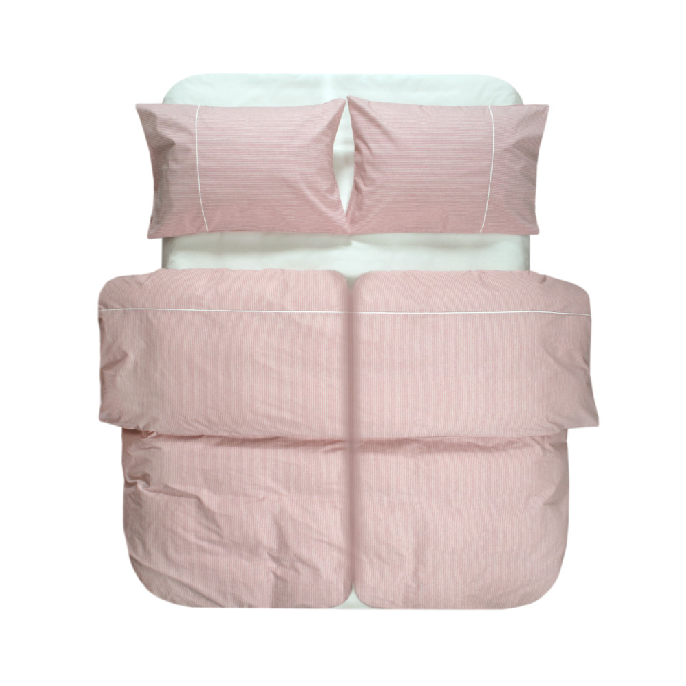 Постільна білизна Lotus Home - Premium Percale Stripe рожевий сімейний Постільна білизна Lotus Home - Premium Percale Stripe рожевий сімейний