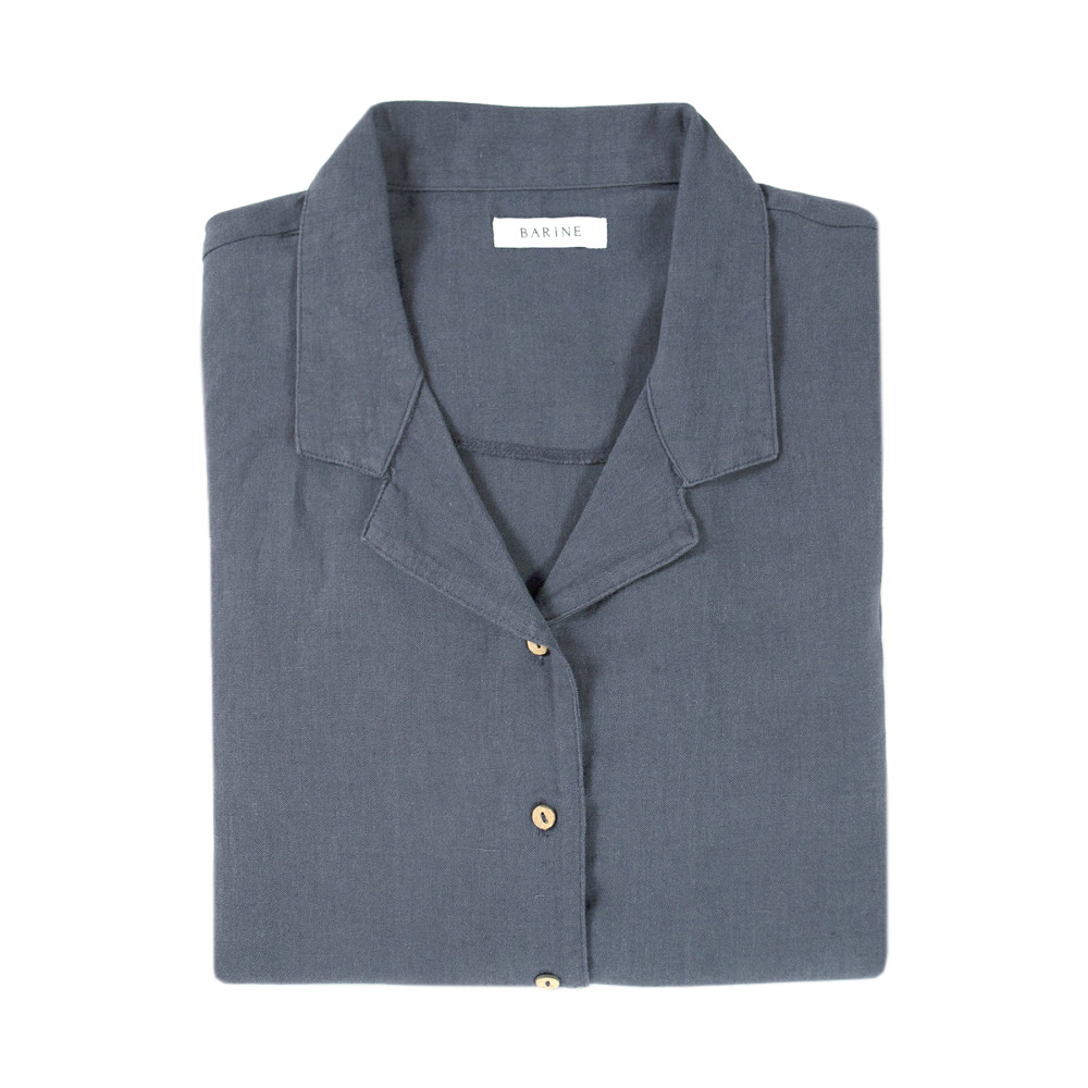 Домашня сорочка Barine - Lino PJ indigo індиго S Домашня сорочка Barine - Lino PJ indigo індиго S