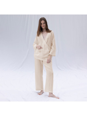 Домашній одяг Penelope - Serli kruvaze kimono kisa somon лососевий S-M Домашній одяг Penelope - Serli kruvaze kimono kisa somon лососевий S-M