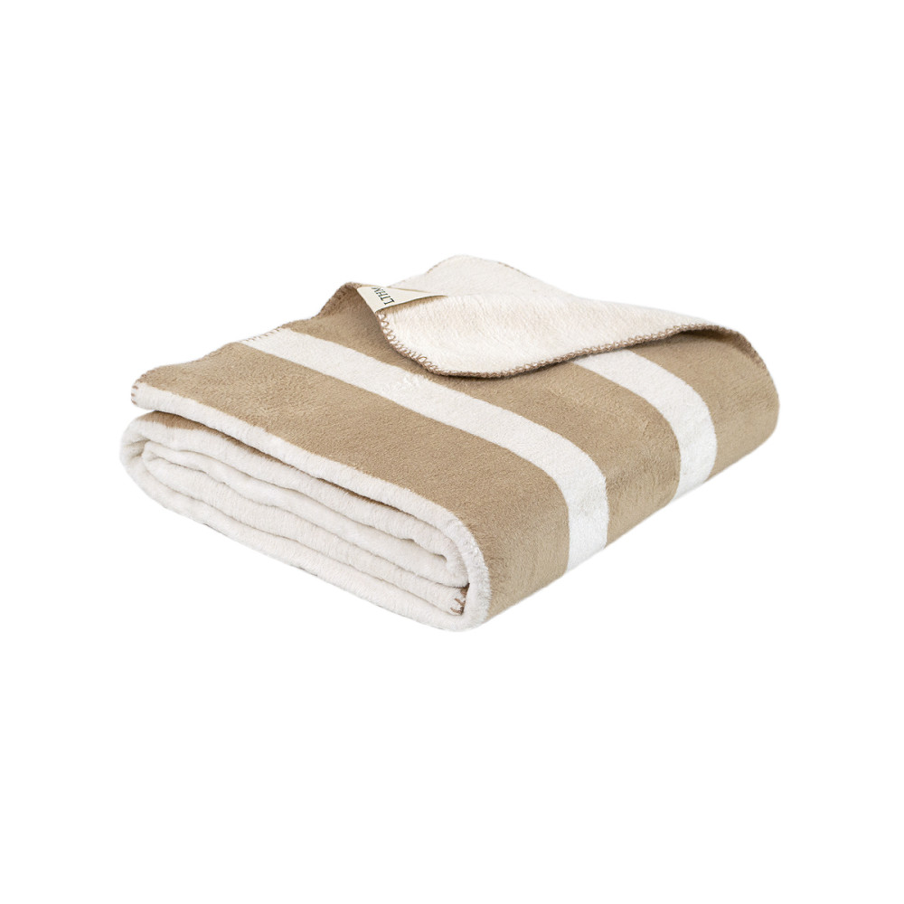 Плед Lotus Home - Infinity Stripe бежевий 200*220 Плед Lotus Home - Infinity Stripe бежевий 200*220