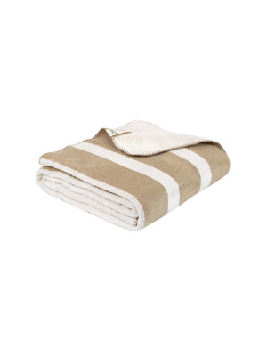 Плед Lotus Home - Infinity Stripe бежевий 200*220