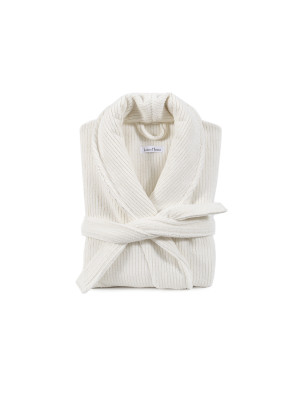 Халат unisex Lotus Home - Bold New Microcotton off white махровий S