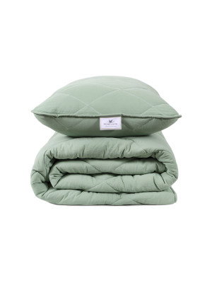 Набір ковдра з подушкою Penelope - Colors in Comfort green зелений полуторний
