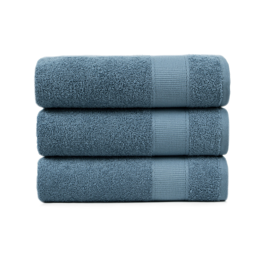 Рушник махровий Lotus Home - Dena navy сіро-синій 50*90 Рушник махровий Lotus Home - Dena navy сіро-синій 50*90