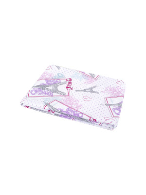 Простирадло Iris Home premium - Eifel ліловий 180*215