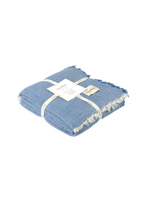 Покривало Lotus Home - Larna muslin blue 200*220 Покривало Lotus Home - Larna muslin blue 200*220